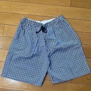 Blue and White Checkered Shorts
